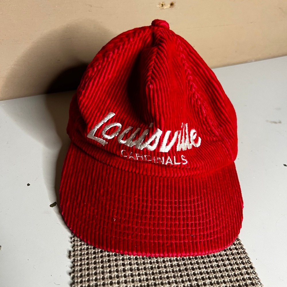 Vintage Sports Specialties Louisville Cardinals Red Corduroy Hat The Cord OSFA